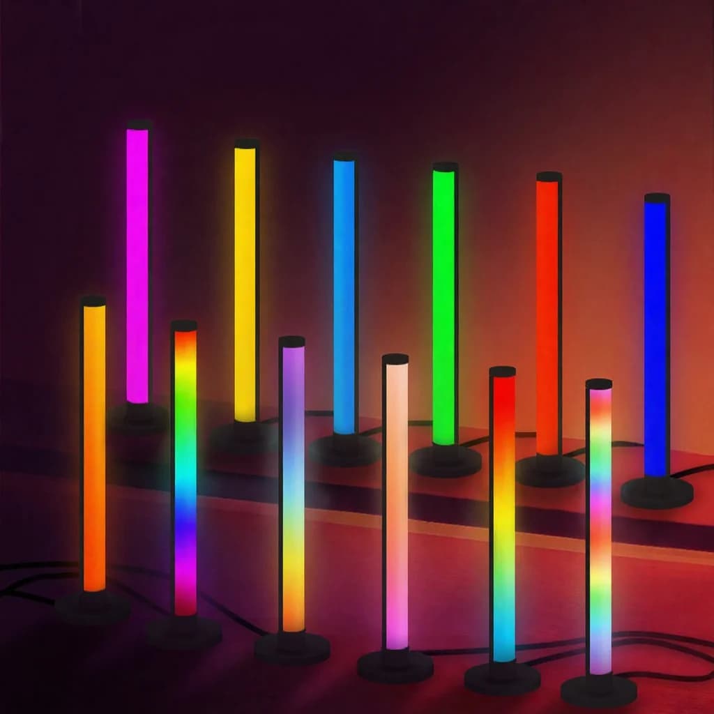 مصباح مكتب LED RGB يتفاعل مع الصوت مع تحكم عبر التطبيق