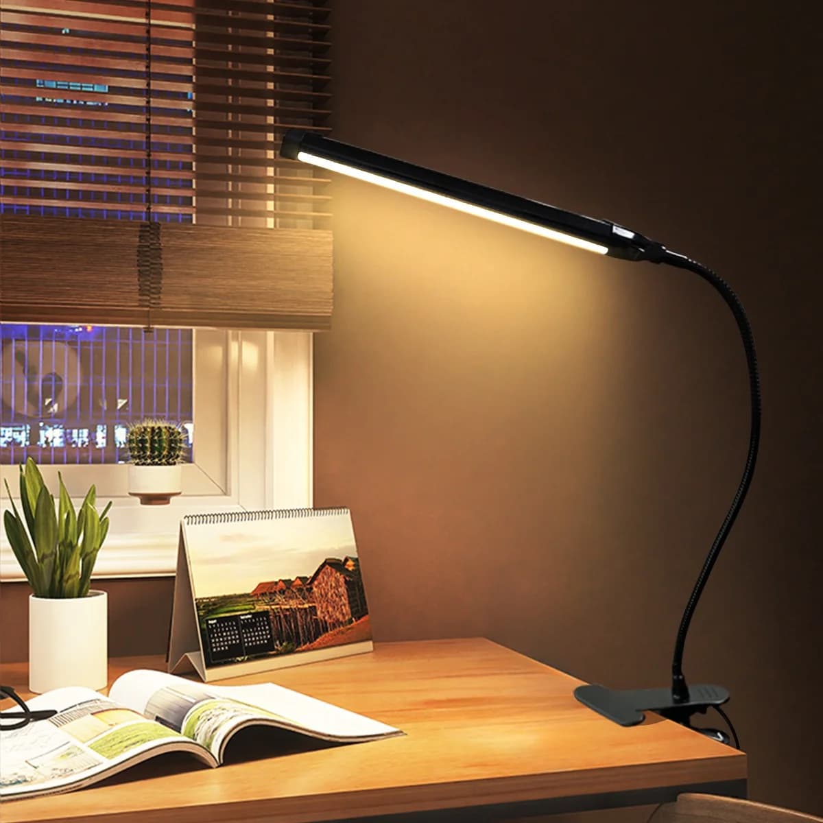 مصباح مكتب LED مشبك USB للقراءة والدراسة