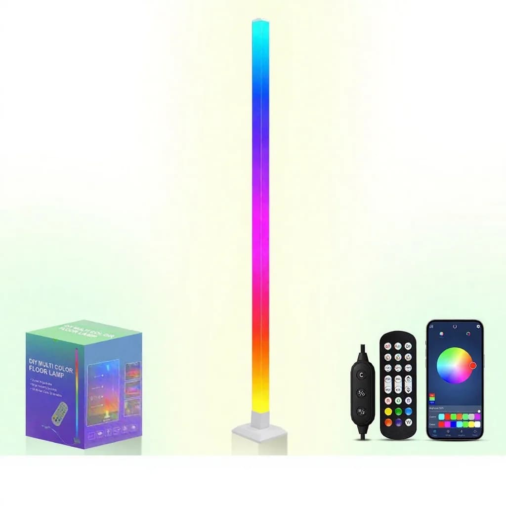 مصباح أرضي ذكي RGB مع مزامنة موسيقى وتحكم بالتطبيق وضوء LED