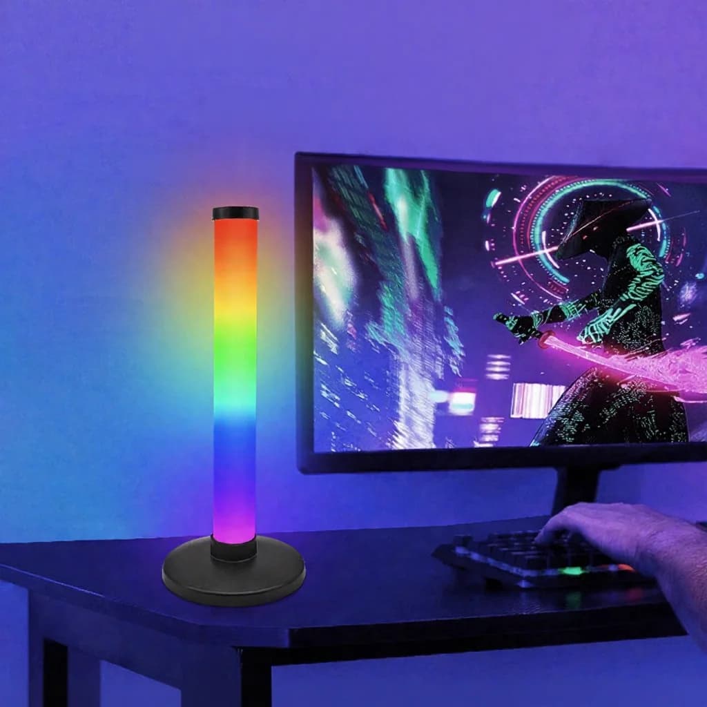 إضاءة أجواء مكتب RGB تتفاعل مع الصوت لألعاب الكمبيوتر