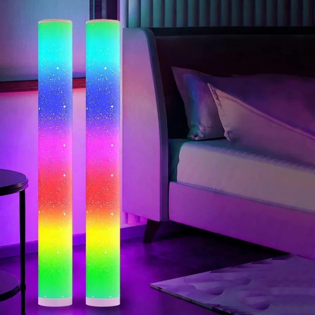 مصباح أرضي LED RGB بتأثير النجوم مع تحكم عن بعد