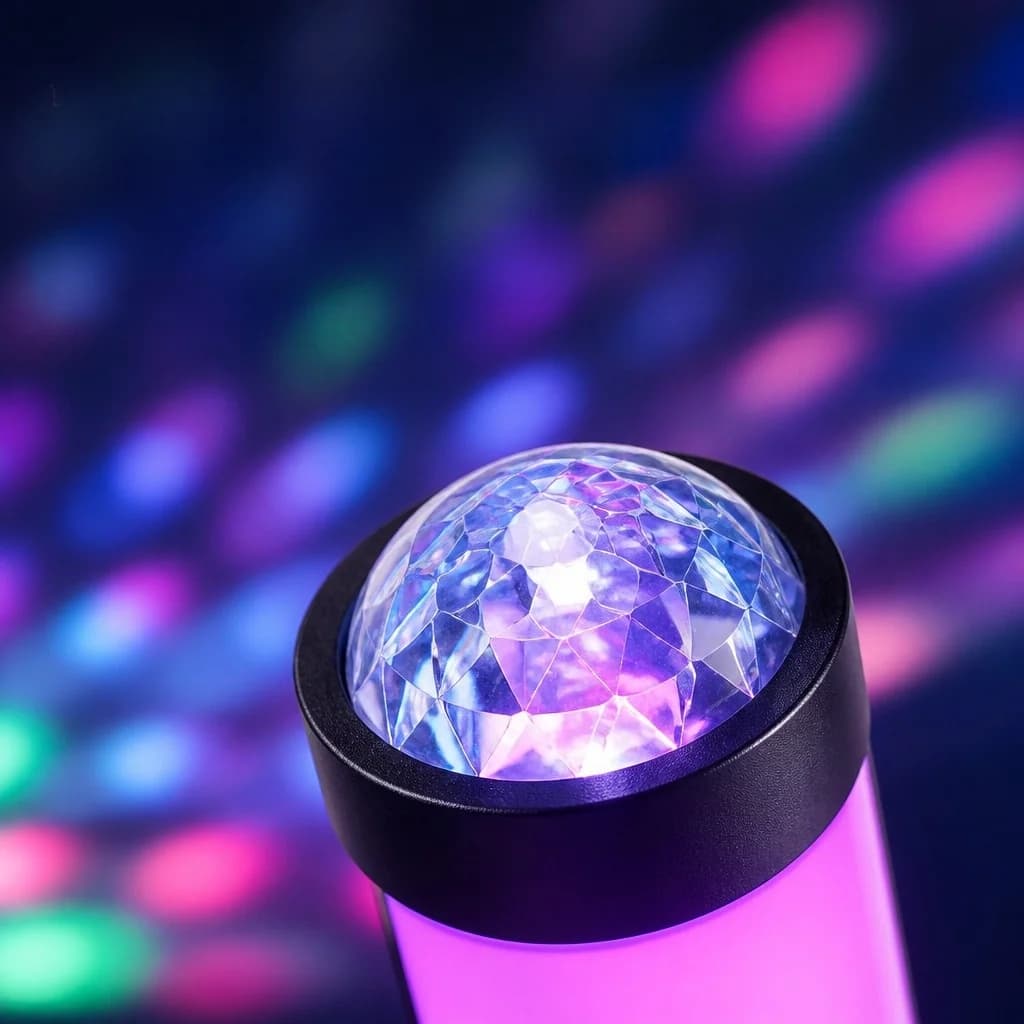 مصباح أجواء بإسقاط RGB مع مزامنة الموسيقى وجهاز تحكم