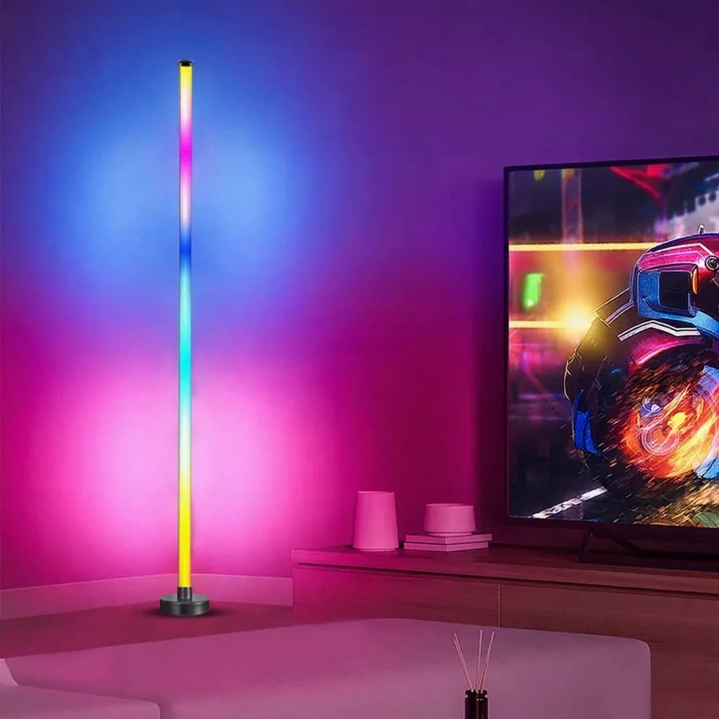 مصباح أرضي يغير ألوان RGB مع مزامنة الموسيقى وتحكم بالتطبيق