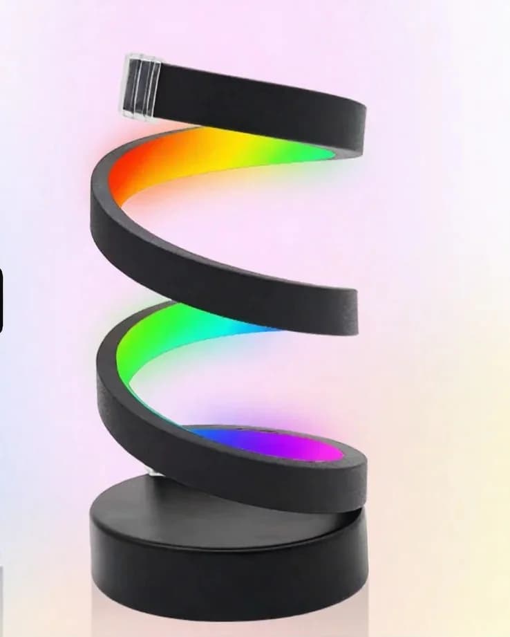 مصباح أجواء RGB حلزوني مع إضاءة تتفاعل مع الصوت وتحكم بالتطبيق