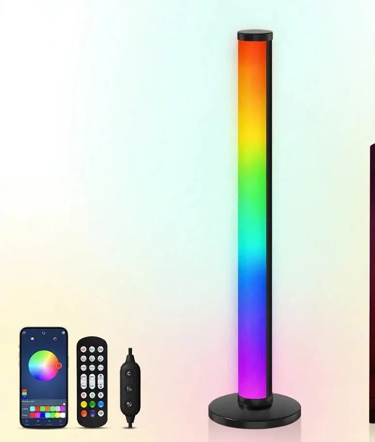 مصباح مكتب LED RGB يتفاعل مع الصوت مع تحكم عبر التطبيق