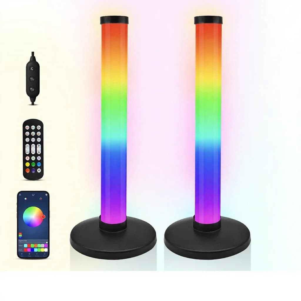 إضاءة أجواء RGB مع تزامن الصوت وتحكم بالتطبيق للمكتب
