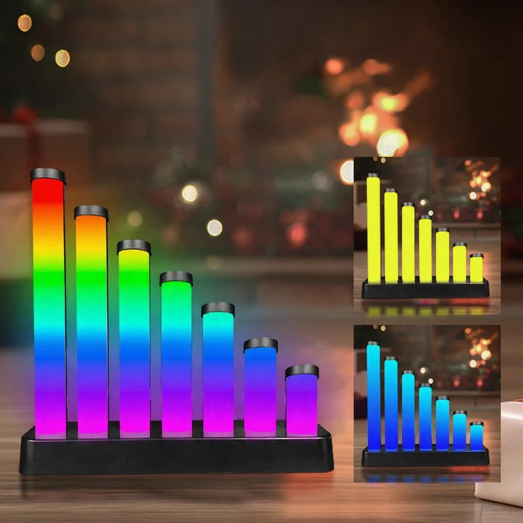 مصباح مكتب LED RGB يتفاعل مع الصوت مع تحكم بالتطبيق