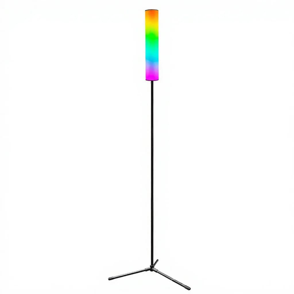 مصباح أرضي ثلاثي القوائم RGB LED مع جهاز تحكم عن بعد لغرفة النوم والمعيشة