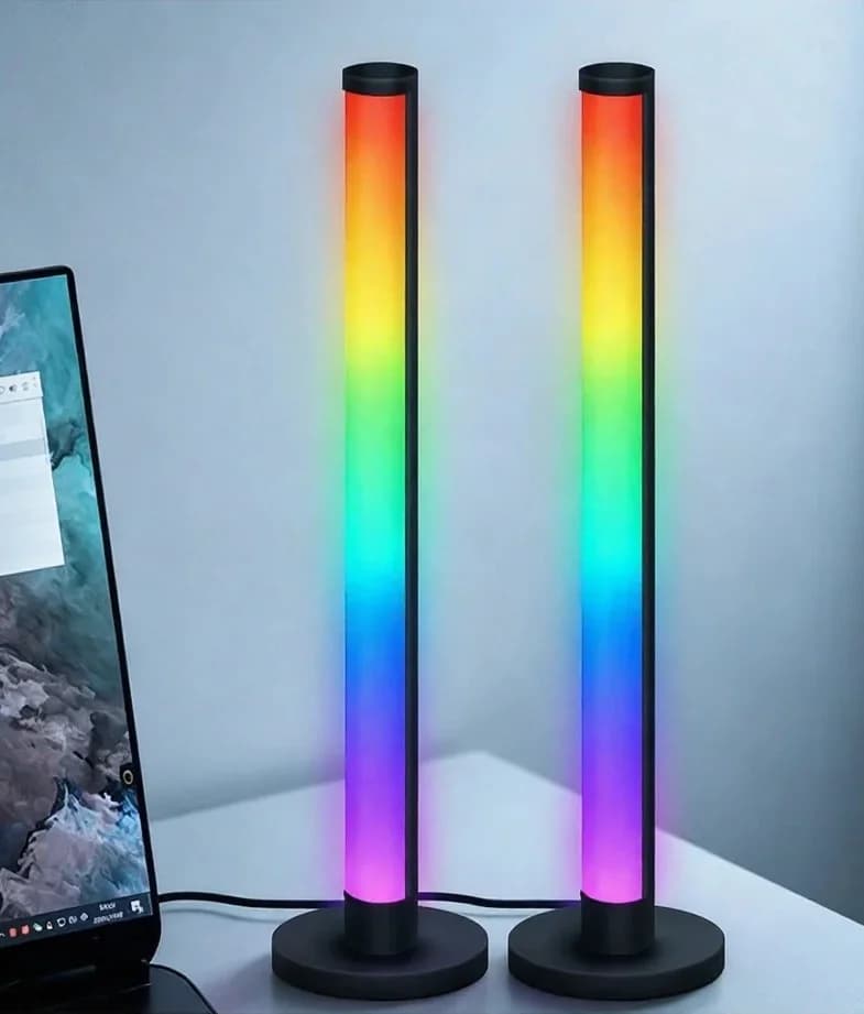 مصباح مكتب LED RGB يتفاعل مع الصوت مع تحكم عبر التطبيق