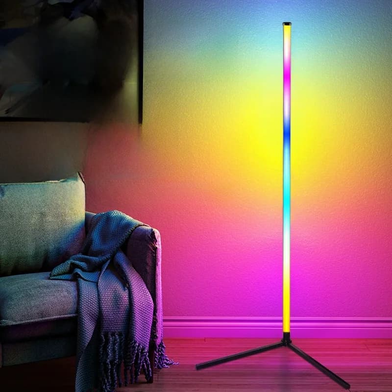 مصباح أرضي RGB مع مزامنة الموسيقى، تحكم عن بعد وعبر التطبيق