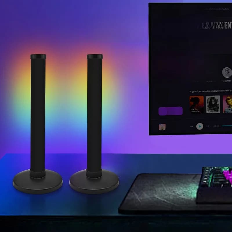إضاءة أجواء RGB مع تزامن الصوت وتحكم بالتطبيق للمكتب