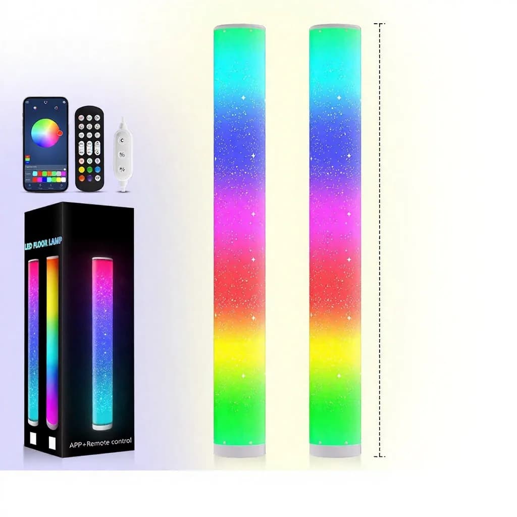 مصباح أرضي LED RGB بتأثير النجوم مع تحكم عن بعد