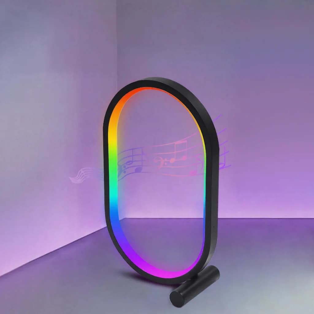 مصباح مكتب RGB متزامن مع الموسيقى بتحكم عبر التطبيق وإضاءة مستجيبة للصوت