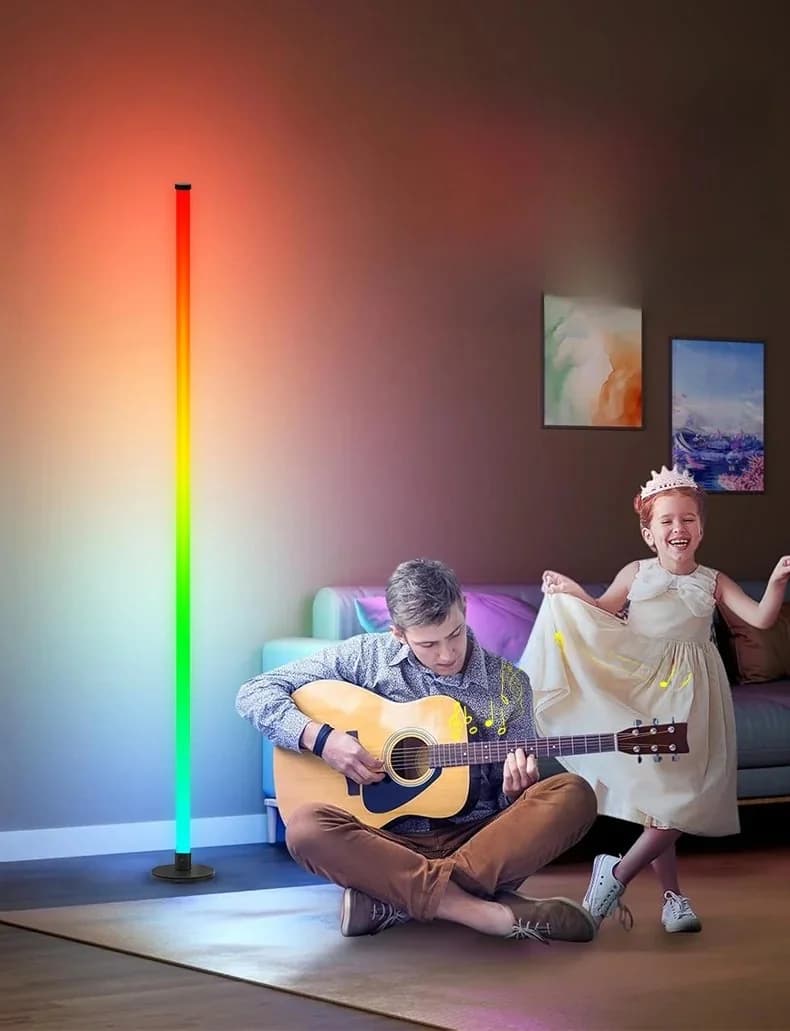 مصباح أرضي LED RGB مع تحكم عبر التطبيق لغرفة المعيشة