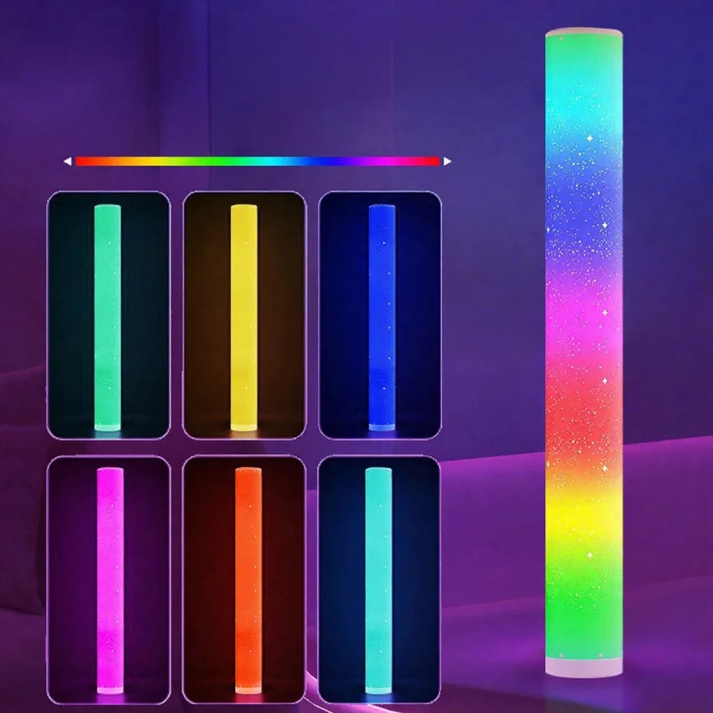 مصباح أرضي LED RGB بتأثير النجوم مع تحكم عن بعد