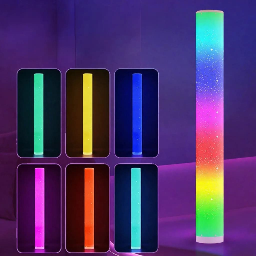 مصباح أرضي LED RGB بنمط النجوم، تحكم عن بعد وتطبيق