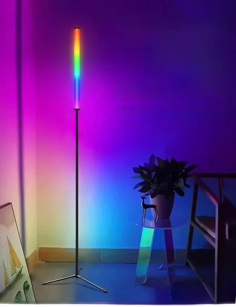 مصباح أرضي RGB متغير الألوان مع مزامنة موسيقى وتحكم بالتطبيق