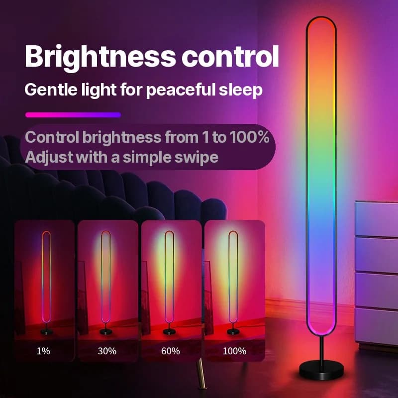 إضاءة أجواء LED RGB تتفاعل مع الصوت مع تحكم عبر التطبيق