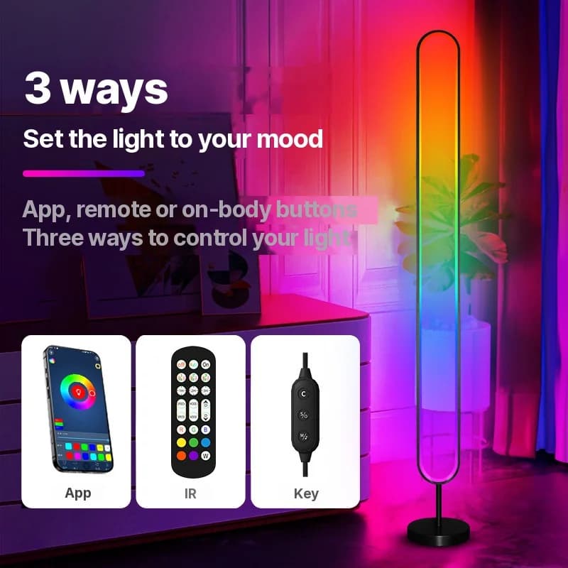 إضاءة أجواء LED RGB تتفاعل مع الصوت مع تحكم عبر التطبيق