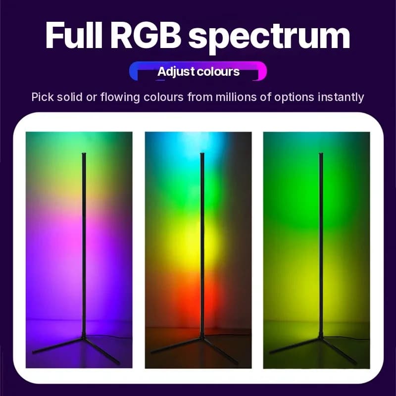 مصباح أرضي RGB مع مزامنة الموسيقى، تحكم عن بعد وعبر التطبيق