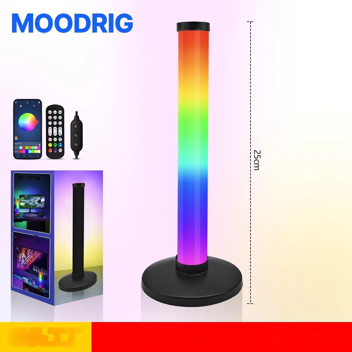 إضاءة أجواء مكتب RGB تتفاعل مع الصوت لألعاب الكمبيوتر