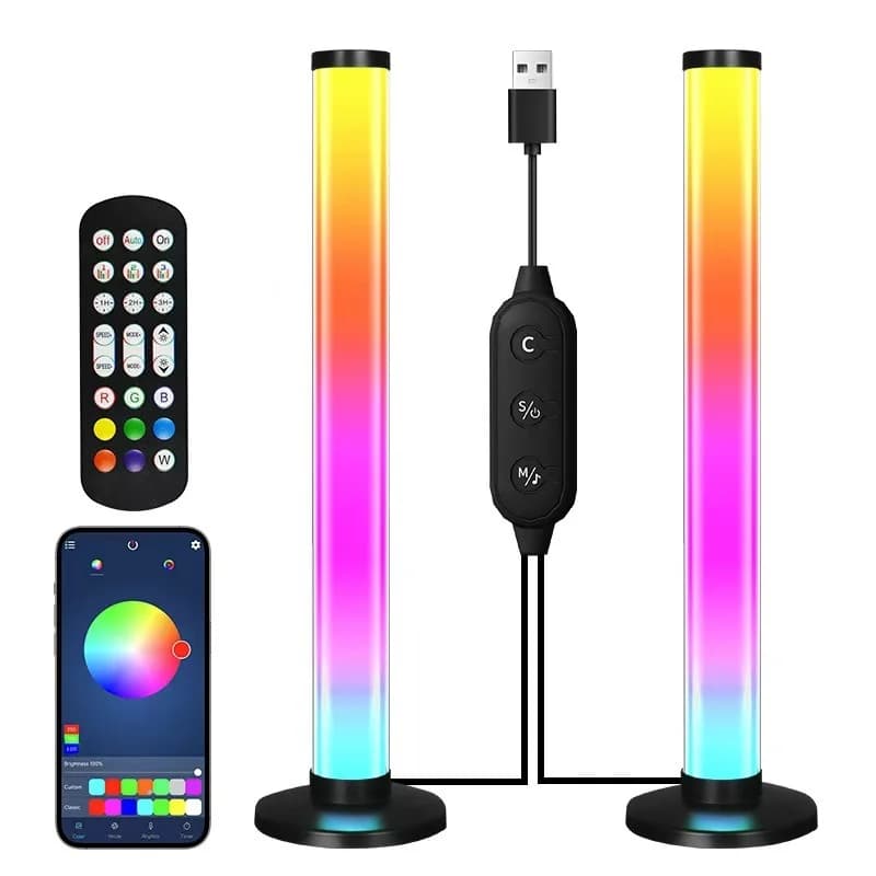 مصباح مكتب LED RGB يتفاعل مع الصوت مع تحكم عبر التطبيق