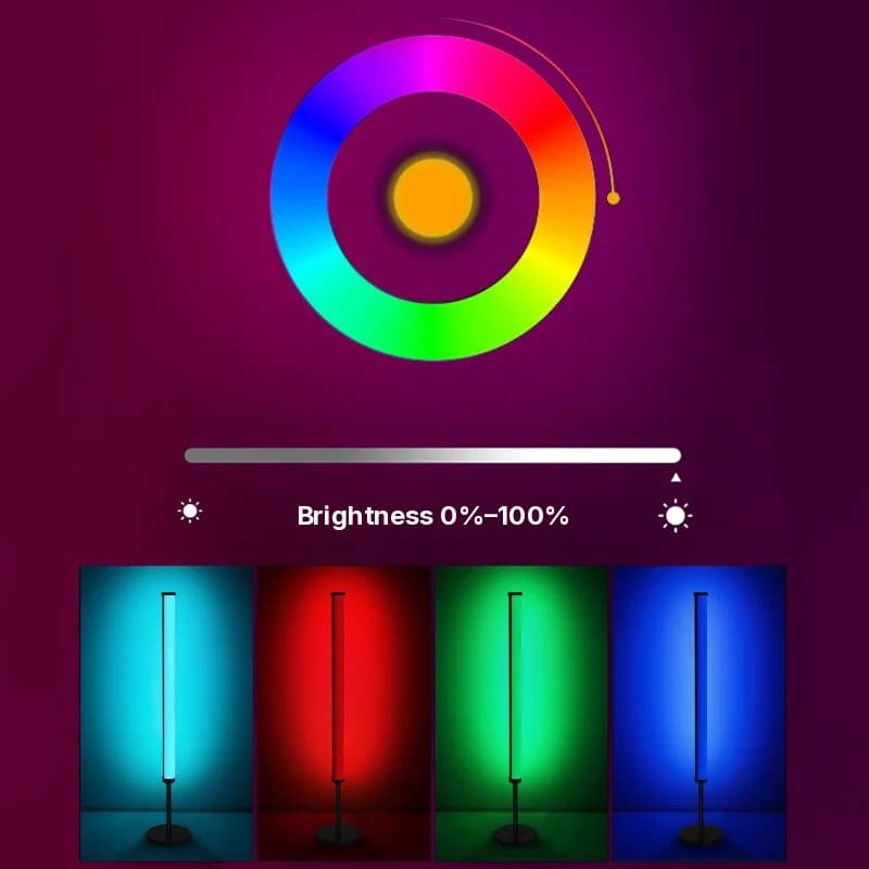 مصباح أجواء مكتبي LED RGB مع مزامنة الموسيقى وتحكم عبر التطبيق