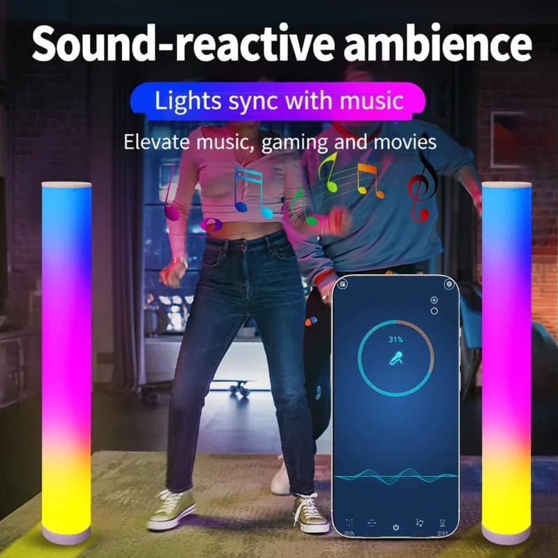 مصباح أرضي RGB مع تحكم عن بعد وتطبيق لغرفة الألعاب